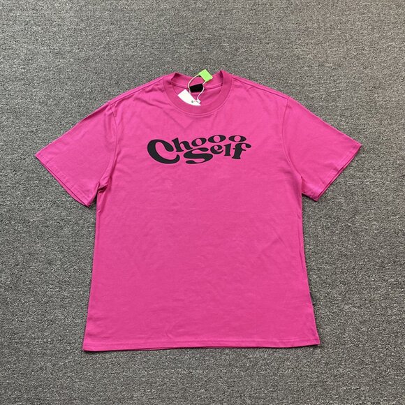 CHOOOSELF Casual Simple Letter Pink T Shirt